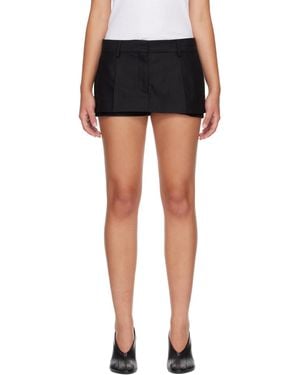 Acne Studios Layered Satin Miniskirt - Black