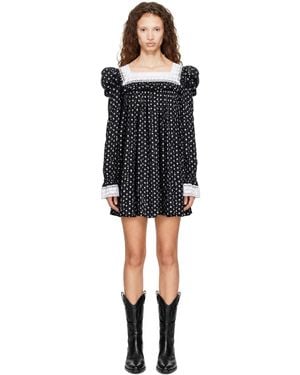 LAURA ANDRASCHKO Vampire Boho Minidress - Black