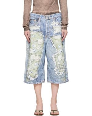 Acne Studios Trompe-L'Oeil Denim Shorts - Multicolour