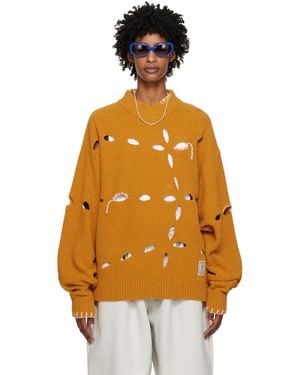 Adererror Yellow Perforated Jumper - Orange