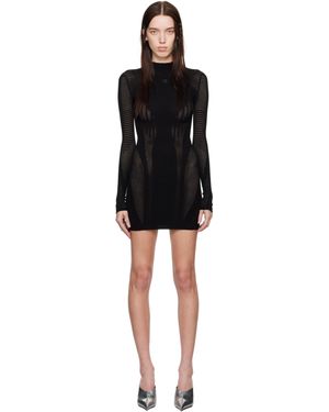 MISBHV Bianca Knitted Mesh Minidress - Black