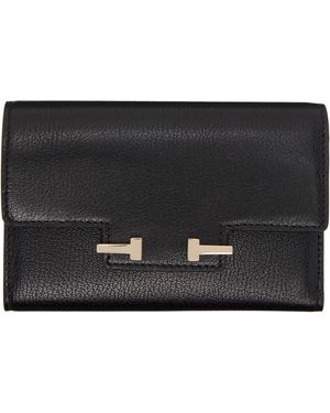 Tom Ford Supple Grain Leather Aube Compact Wallet - Black