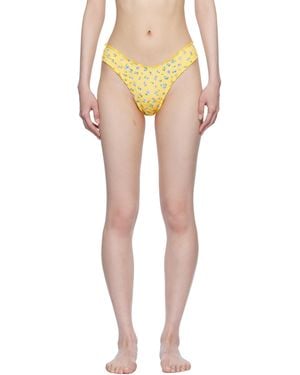Frankie's Bikinis イエロー Dalton フローラル マイクロ ビキニボトム - マルチカラー