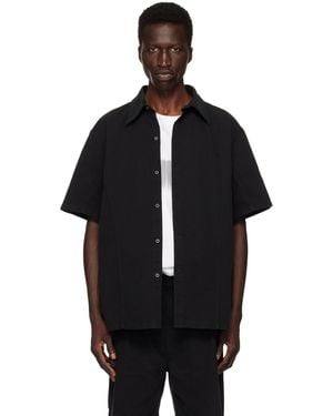 Han Kjobenhavn Washed Loose Logo Denim Shirt - Black