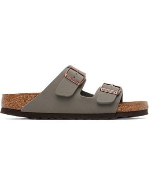 Birkenstock Regular Arizona Birkibuc Sandals - Brown