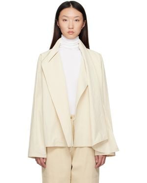 LE17SEPTEMBRE Scarf Short Trench Jacket - Natural