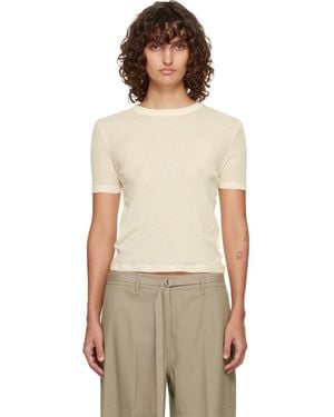 LE17SEPTEMBRE Off- Classic Cotton T-Shirt - White