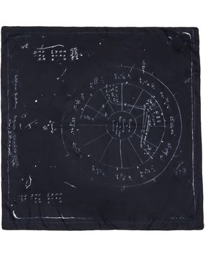 Rick Owens Temple Printed Astro Scarf - Blue