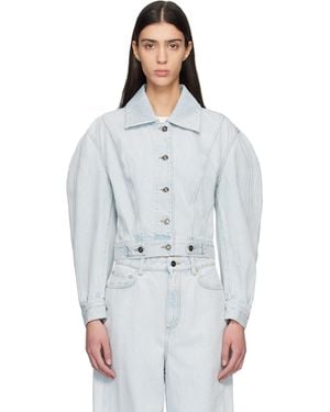 Givenchy Back-To-Front Cocoon Denim Jacket - Multicolour