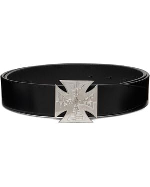 Vetements Metal Biker Cross Logo Belt - Black
