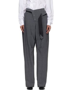 OTTOLINGER Strapped Baggy Suit Trousers - Black