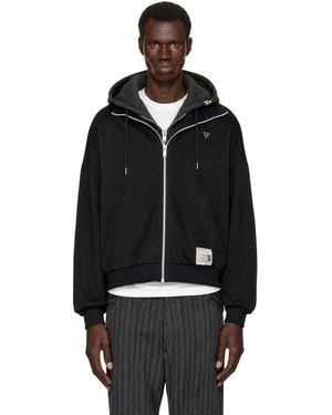 Maison Mihara Yasuhiro Shifted Layer Track Jacket - Black