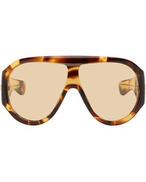 Bottega Veneta Scudo Shield Sunglasses - Brown
