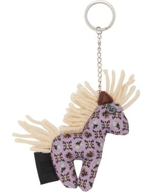Anna Sui Graphic Keychain - White