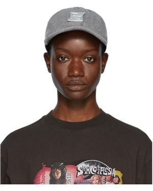 we11done Grey Padded Flannel Cap - Brown