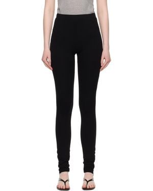 【Toteme】ジッパー付きストレッチビスコースレギンス TOTEME: ブラック ジッパー レギンス | SSENSE 日本