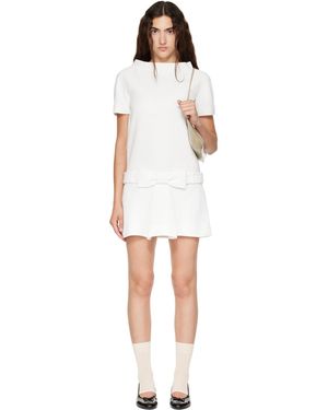 ShuShu/Tong Bow Detail Short-Sleeved Minidress - White