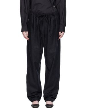 Lemaire Drawstring Trousers - Black
