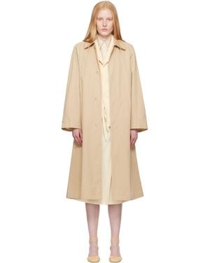Lemaire Compact Cotton Twill Overcoat - Natural