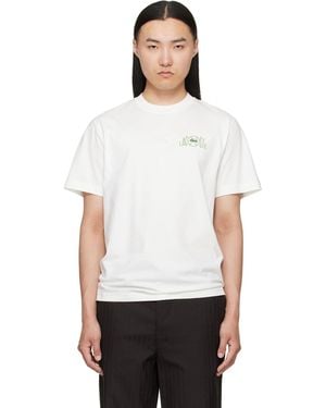 Lacoste Off- Printed Cotton T-Shirt - White