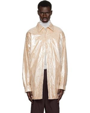 Dries Van Noten ピンク Oversized Puffed オーバーシャツ - ナチュラル