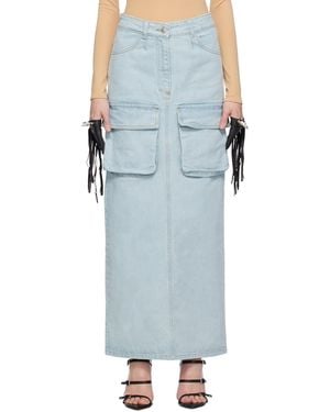 Lado Bokuchava Cargo Denim Maxi Skirt - Black