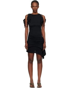 Isabel Marant Janick Cotton Printed Pearly Minidress - Black