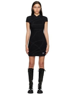 Versace Jeans Couture プリント ミニワンピース ブラック | Lyst