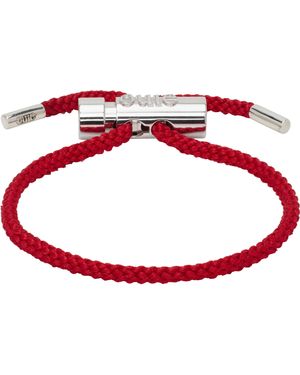 OUIE Bracelet Rouge Et Argenté À Barillet