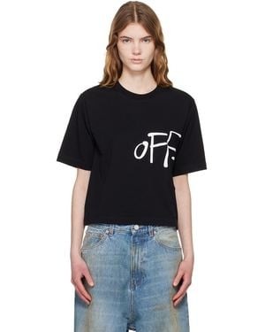 Off-White c/o Virgil Abloh Shared Logo Boxy T-Shirt - Black