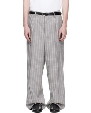 Marni Check Wool Trousers - White