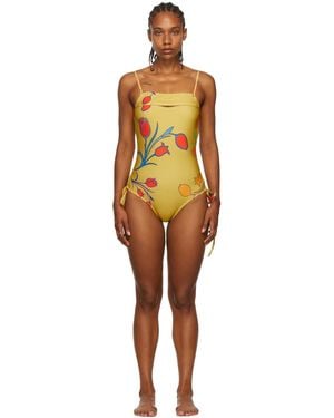 BARRAGÁN Ssense Exclusive Peeka One-Piece Swimsuit - Yellow