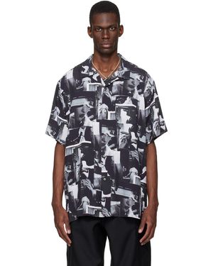 vowels Printed Still Shirt - Blue