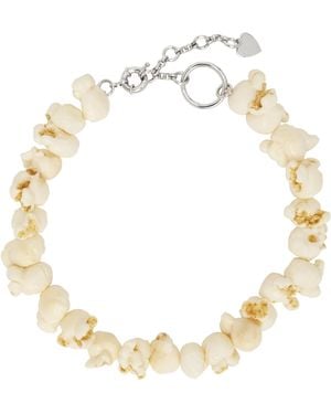 Acne Studios オフホワイト Popcorn Shape ネックレス - メタリック
