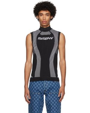 MISBHV Black & White Jacquard Tank Top