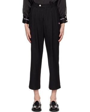 Late Checkout Zebra Trousers - Black