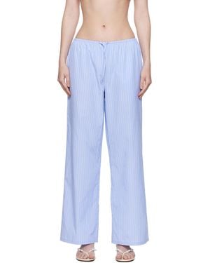 GUIZIO Stripe Lounge Trousers - Blue