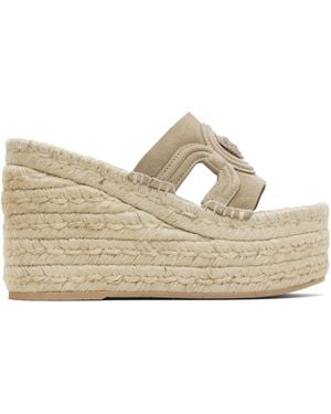 Versace Medusa '95 Platform Espadrille Heeled Sandals - Black
