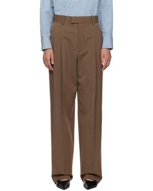 Bottega Veneta Wool Straight Trousers - Black