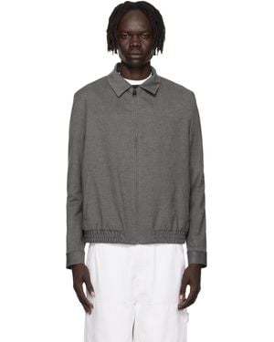 HUGO Slim-Fit Stretch Flannel Jacket - Black