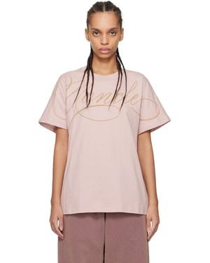 Moncler S/S Logo T-Shirt - Pink