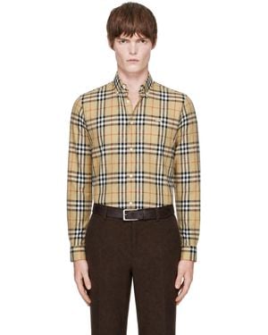 Burberry Relaxed Fit Check Cotton Shirt - Brown
