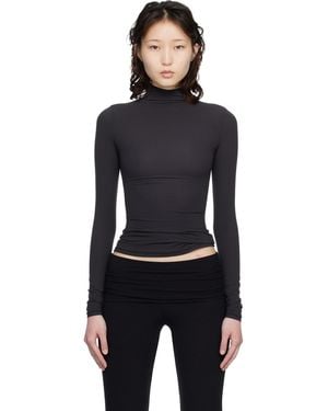 Skims Fits Everybody Turtleneck Top - Black