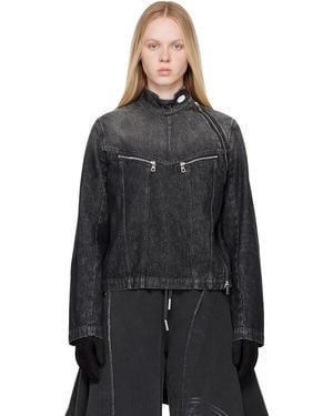 Jean Paul Gaultier Detachable Glove Denim Jacket - Black
