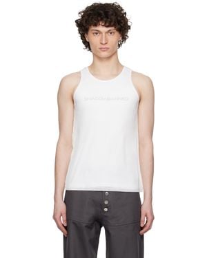 GmbH ホワイト 'Shadowbanned' Vest タンクトップ - ブラック