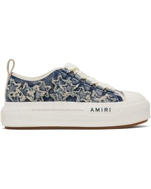 Amiri Denim Court Low Trainers - Blue
