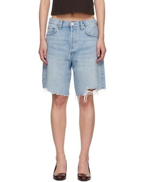 Agolde Indra Denim Shorts - Blue