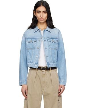 Citizens of Humanity Charisse Shrunken Denim Jacket - Blue