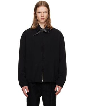 Song For The Mute Slim Poly Gab Coach Jacket - Black