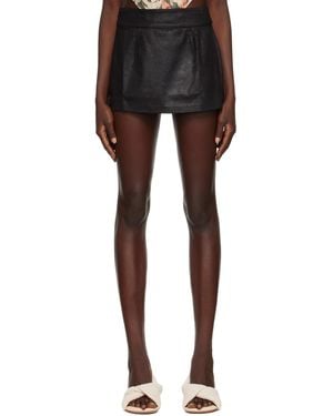 Kim Shui Ssense Exclusive Faux-Suede Miniskirt - Black
